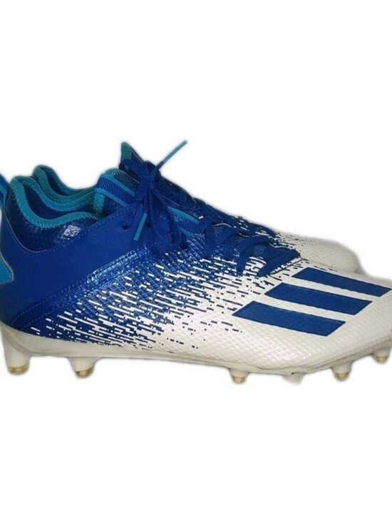 Adidas Adizero Scorch Football Cleats White Blue Men\'s Size 13.5 US 13 UK main image 4